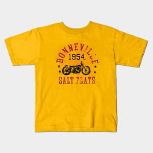 Motorcycle Racer Bonneville Salt Flats 1954 Kids T-Shirt